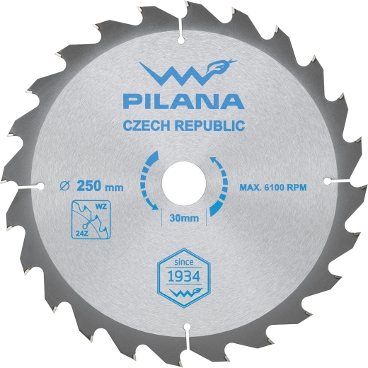 PILANA saw blade 250 mm, 24 teeth, WZ, TC