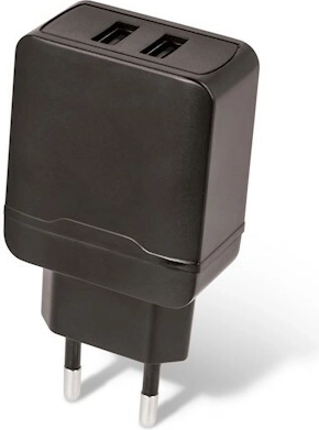 Tinklo USB įkroviklis SETTY 2×USB 2,4 A, juodas