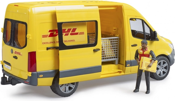 Bruder furgonas Mercedes-Benz Sprinter DHL su vairuotoju ir priedais