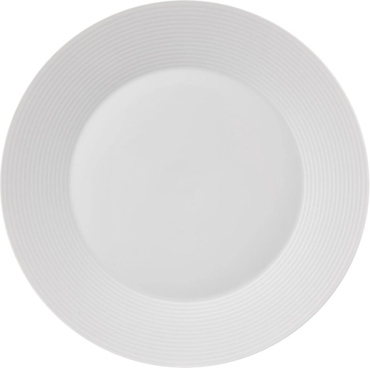 Porcelain shallow dinner plate Mona with subtle line 27 cm