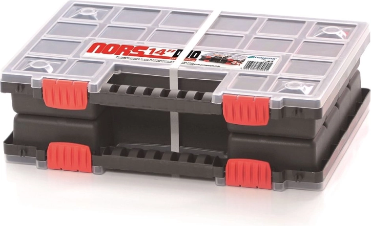 NORS DUO Plastic Organizer – double organizer with adjustable compartments
