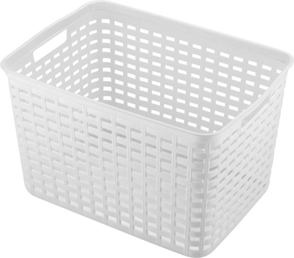 Plastikinis laikymo krepšelis HEIDRUN 39 × 29 × 22 cm – spalvų miksas