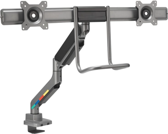 Kensington SmartFit Dual Monitor Arm with Crossbar and Handle