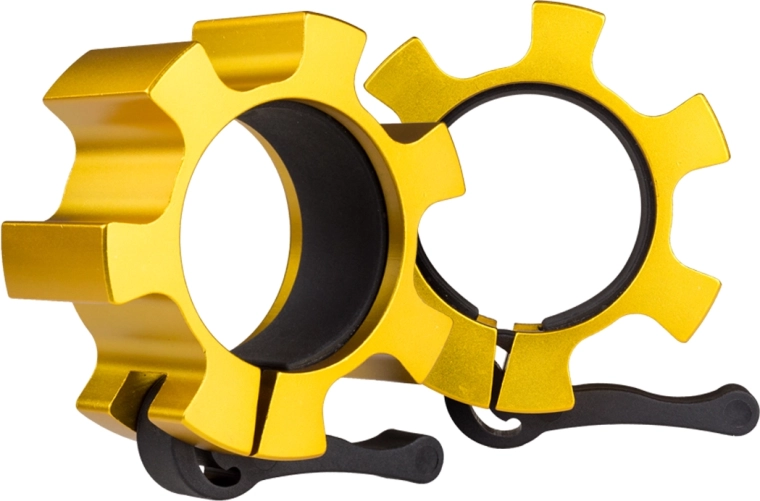 Greito užveržimo fiksatoriai olimpinei štangai 50 mm – auksiniai HMS ZG1500