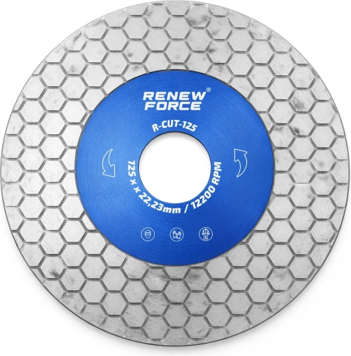 Renew Force diamond blade for cutting and grinding porcelain stoneware and ceramics 125 mm - 1 piece