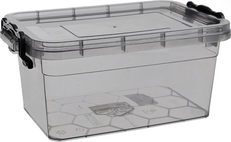 Low rectangular storage box Grey Multi 1.75 l