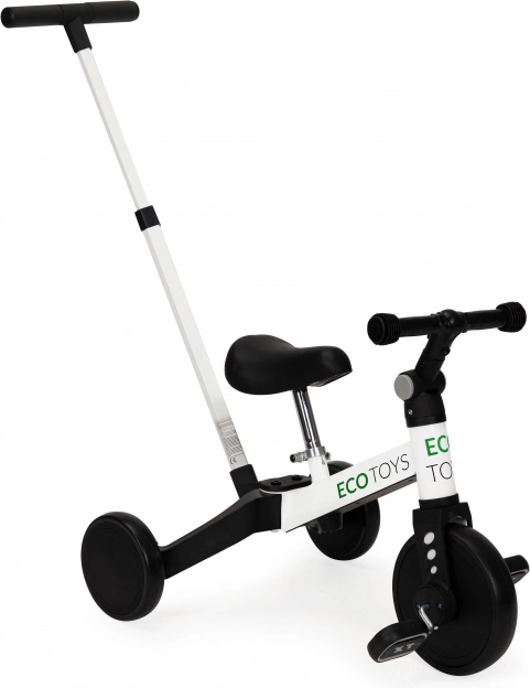 Vaikiškas triratis su vairavimo strypu 2 viename ECO TOYS