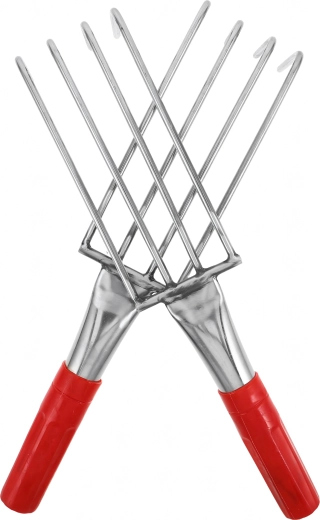 Hand garden cultivator (mini rake) 4 tines 32 cm
