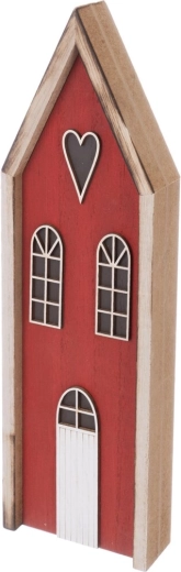 Dekoratyvinis medinis namelis raudonas 30 cm