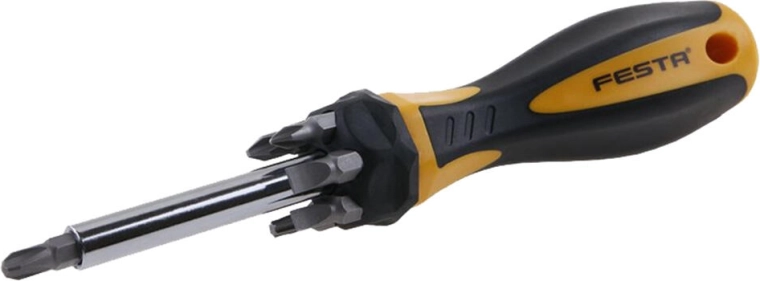 Screwdriver with bits, 7-piece set FESTA