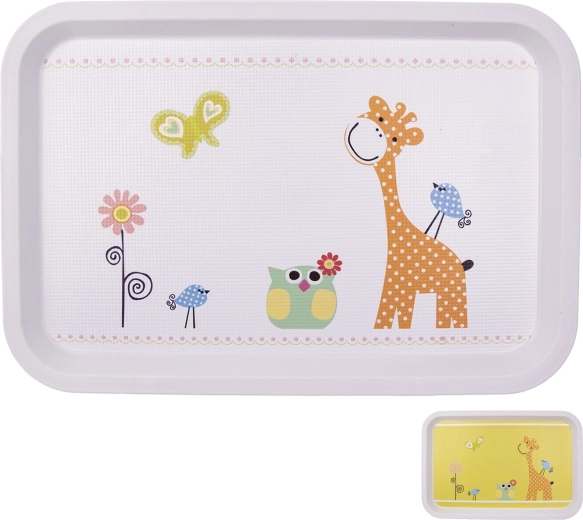 Toya plastikinis padėklas su žirafos motyvu, 30,5 × 21 cm (mišinys)