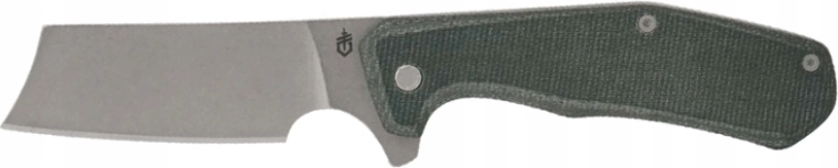 Gerber Asada Olive pocket knife 7.6 cm with stonewash blade and micarta handle