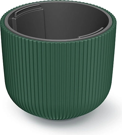 Milly planter with insert 20 cm, dark green