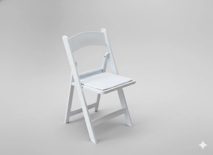 White folding catering chair