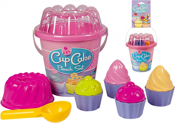 Androni smėlio rinkinys „pyragaičiai“ – vidutinis – Rožinė