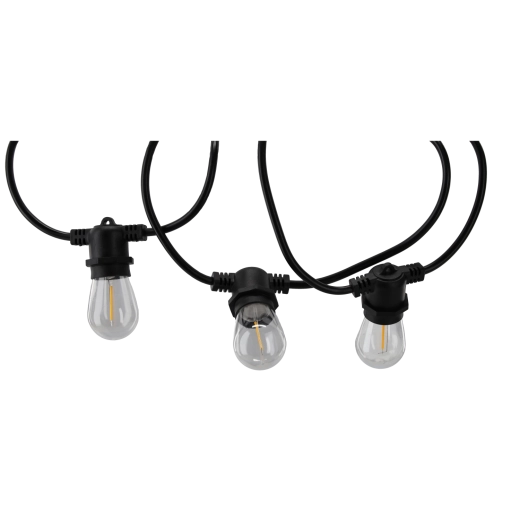 Sodo šviečianti girlianda FILAME 10x LED E27, šiltai balta, 10 m, IP44, 230 V