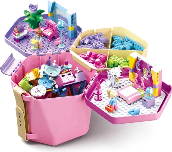 Sluban kibiras su rožinėmis kaladėlėmis