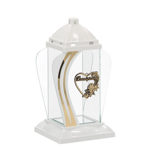 White heart lantern 30 cm