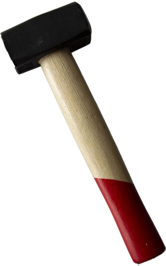 Stone Mallet 2000 g, Steel Head and Wooden Handle