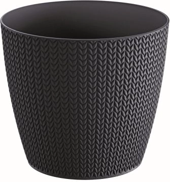 Wheaty anthracite flower pot 15.7 cm