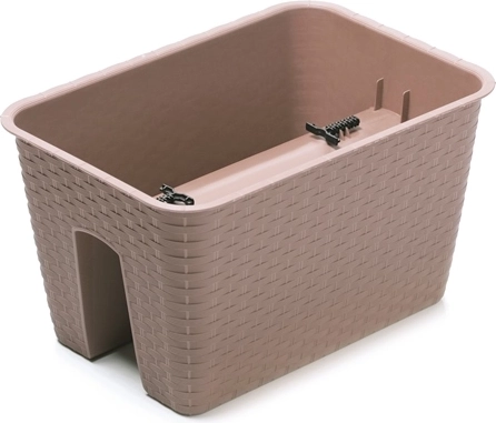 Gėlių vazonas ant turėklo Ratolla 40 cm, mocca