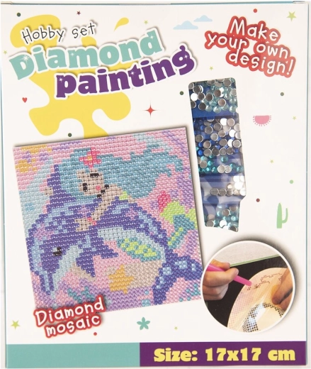 Creative diamond painting kit 17 × 17 cm (3 design variants)