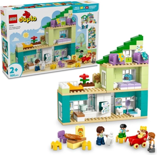 Lego Duplo modernus 3 viename šeimos namas
