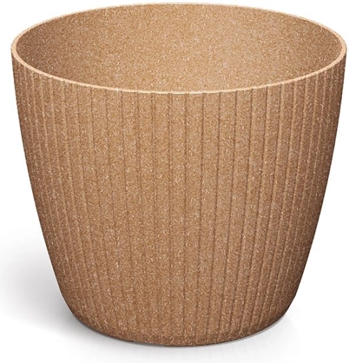 Lamia Eco Wood Flower Pot 13.8 cm naturo