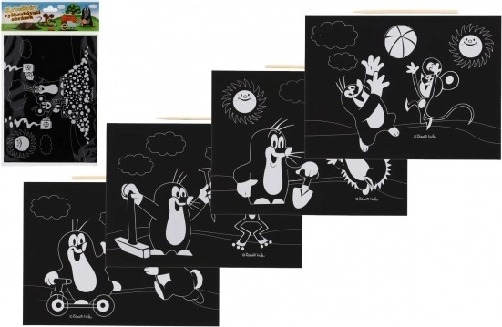 Išbraižomas paveikslėlis Kurmis ir draugai