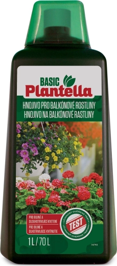 Liquid fertilizer for balcony flowering plants Plantella Basic 1 l