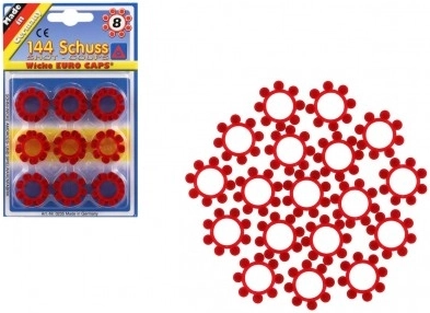 Dėlionės kapsulės vaikų pistoletui, 8 šūvių žiedeliai – 144 šūviai