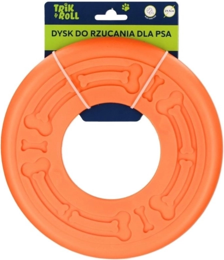 Oranžinis skraidantis diskas šuniui