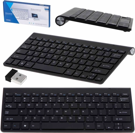 Wireless Keyboard for Smart TV, PC and Laptop – Black