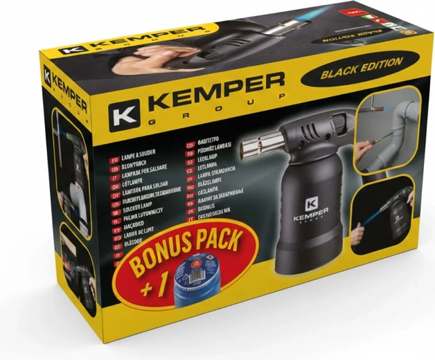 Universal gas torch KE2019AC with cartridge and piezo ignition