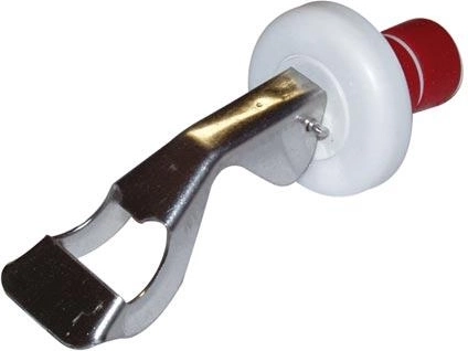 Stainless Steel and Plastic Bottle Stopper with Opener