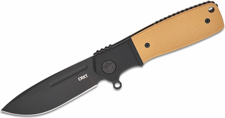 CRKT Homefront Compact sulankstomas kišeninis peilis 7,3 cm, juodas/oranžinis, aliuminis ir G10
