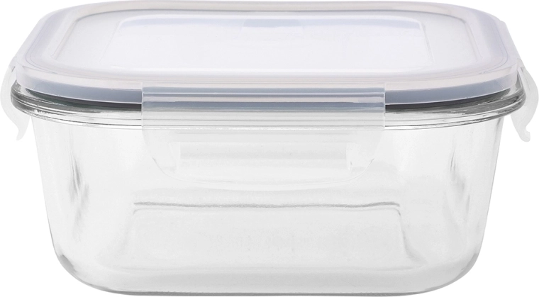 FRESH square glass food storage container 0.75 l with airtight lid