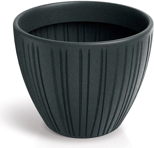 Fero Round Flower Pot 48 cm Lead – Modern Outdoor and Indoor Planter