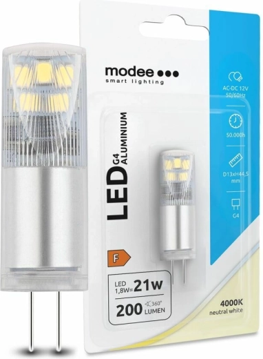 LED Bulb G4 MODEE LIGHTING Aluminium 12 V 1.8 W 4000 K 200 lm