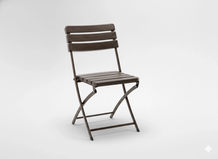Folding garden chair brown 55 × 46 × 81 cm