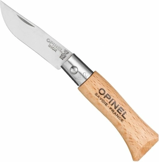 Opinel No.02 Inox pocket knife 3.5 cm with beech wood