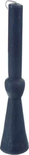 Dinner taper candle, grey, 25 cm