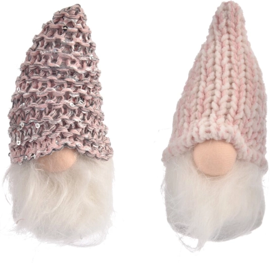 Decorative polyester gnome with LED lighting 7 × 7 × 16 cm (2 variants)