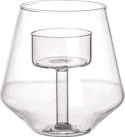 Glass Tealight Candle Holder 10 × 10 × 9.5 cm