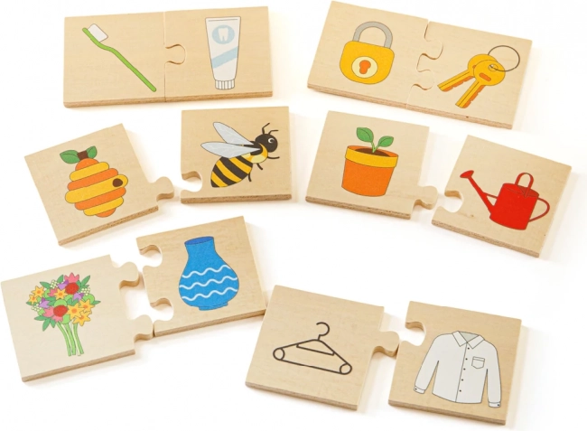 Didaktinės dėlionės „Kas prie ko tinka“ BIGJIGS TOYS