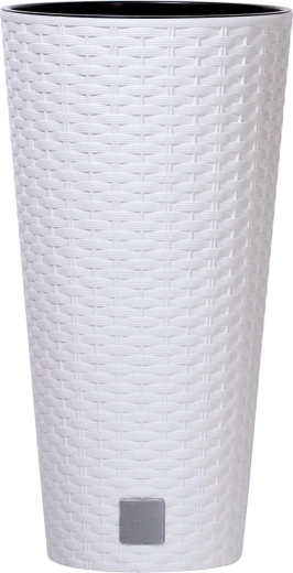 Prosperplast Rato Tubus Planter with Insert, white, 27 l