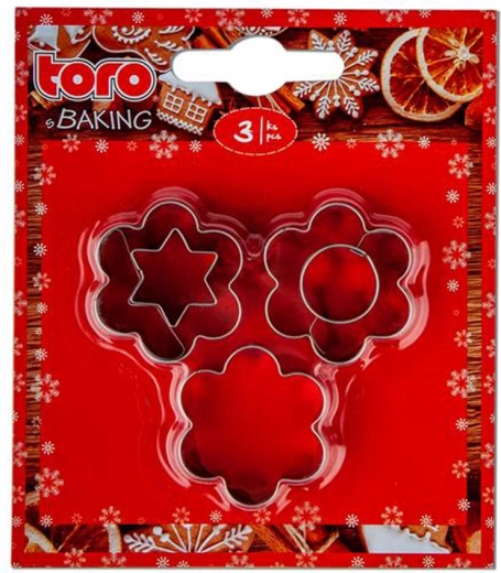 TORO sausainių formelės (gėlytė), 3 vnt. rinkinys