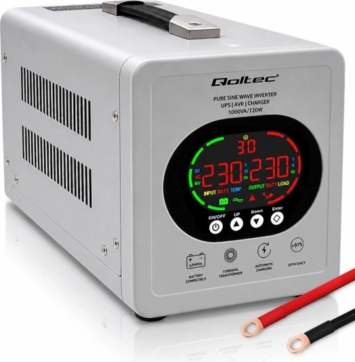 Qoltec backup power supply UPS with pure sine wave 1000 VA / 720 W