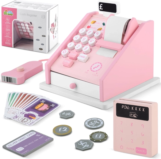 RICOKIDS wooden cash register for kids