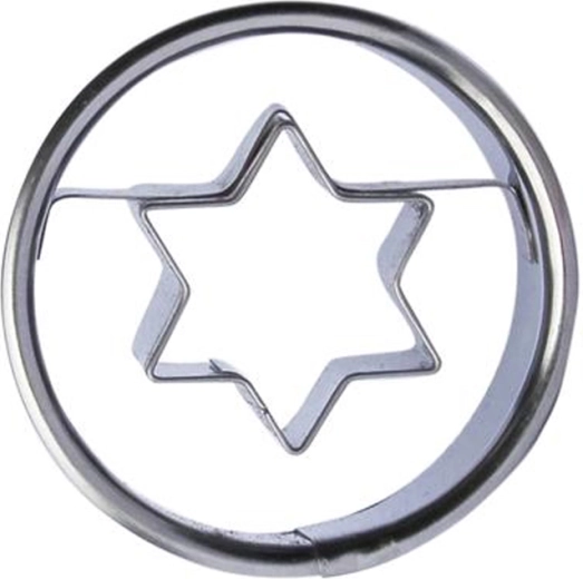 Formelė sausainiams (apskritimas–žvaigždutė) 4 cm